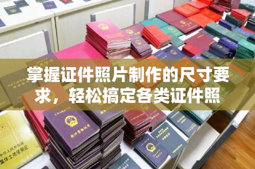 中堂掌握证件照片制作的尺寸要求，轻松搞定各类证件照